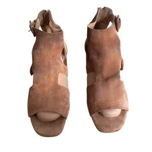 RAG & BONE Women’s Suede Open Toe Matteo Sandal Block Heel B Size 7.5 US 38 EU